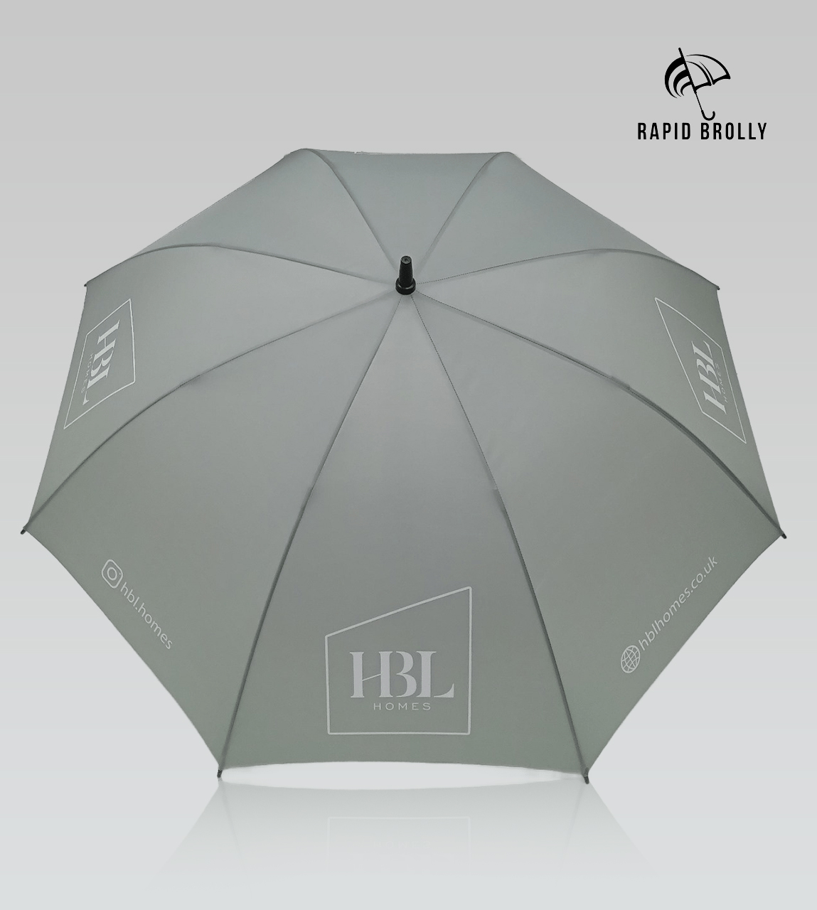 A Pantone-matched (olive
                                    green) umbrella